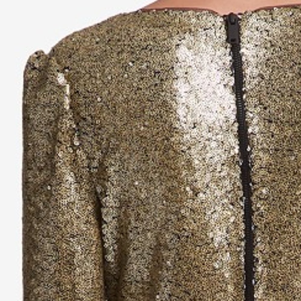 NWT DKNY Gold Full Sequin dress, 6 - Picture 5 of 6